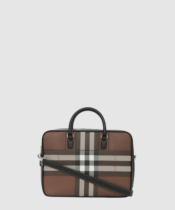 [BURBERRY-버버리] 체크 레더 브리프케이스 80527721