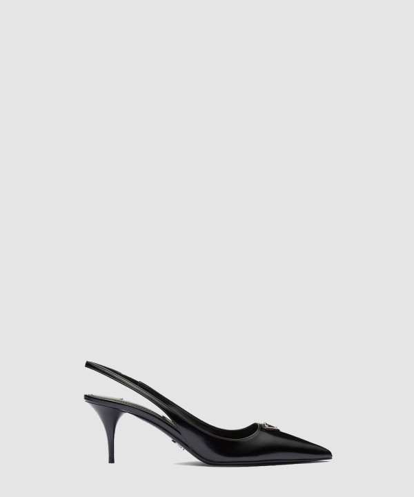 [PRADA-프라다] 삼각로고 슬링백 펌프스 1I002N