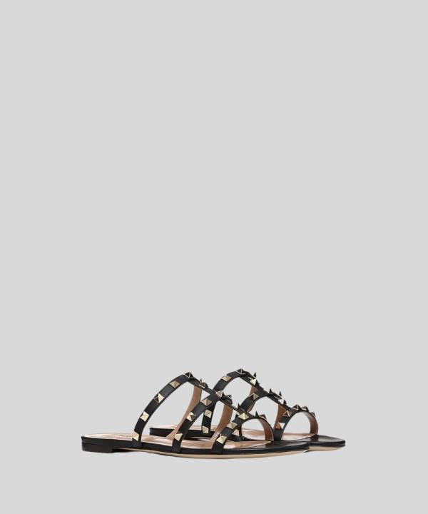 [VALENTINO-발렌티노] 록스터드 플랫 슬라이드 샌들 ZW2S0C49