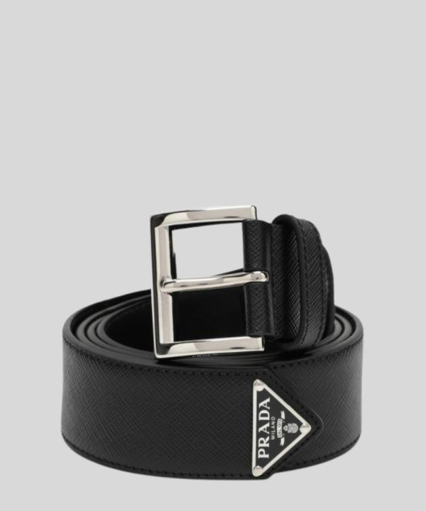 [PRADA-프라다] 삼각로고 사피아노 레더 벨트 CC545053