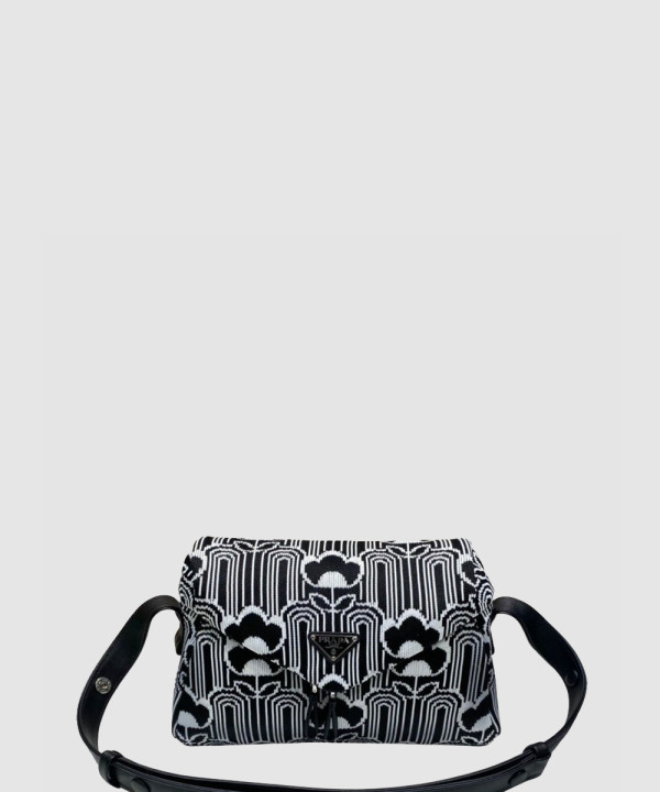 [PRADA-프라다] 플라워 자카드 니트 숄더백 1BC165