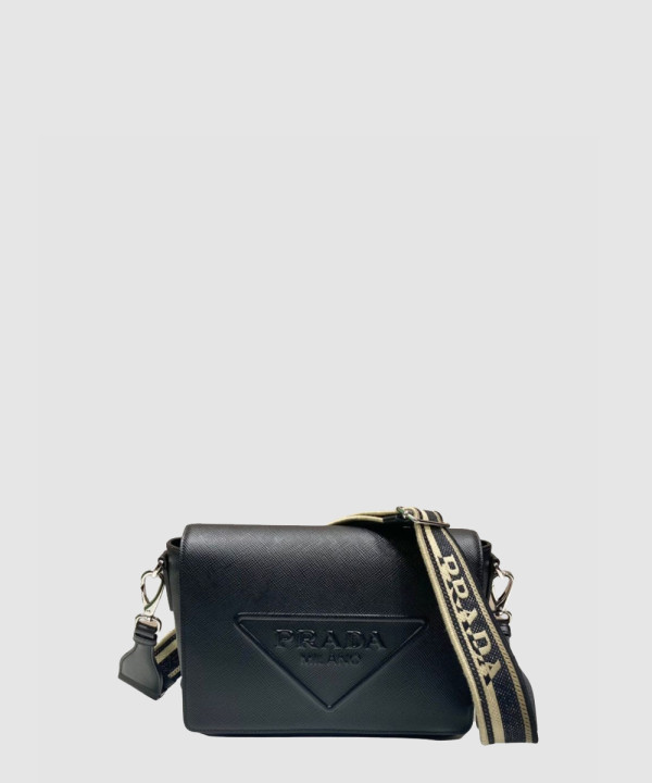 [PRADA-프라다] 사피아노 가죽 숄더백 블랙 2VD046