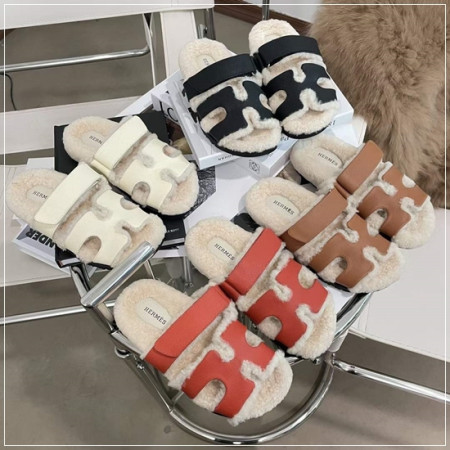 에르메스 털 슬리퍼 시프레