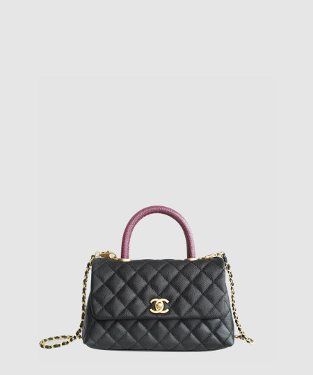 [CHANEL-샤넬] 코코핸들 스몰 캐비어 플랩백 A92990