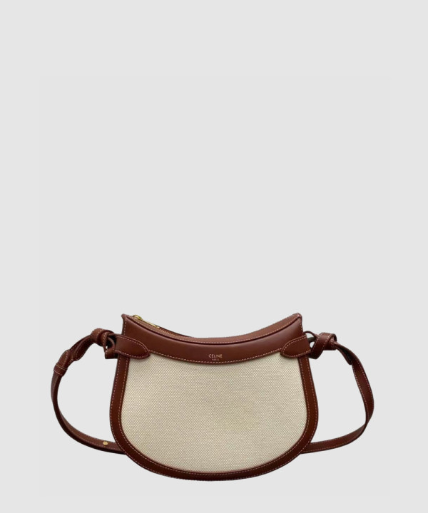 [CELINE-셀린느] 브라운 패브릭 노드 프랑시아 베사체 크로스백 199822EI6 02TK
