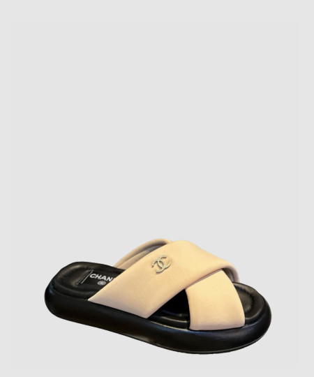 [CHANEL-샤넬] CC 크로스 플랫폼 뮬 슬리퍼  G38864
