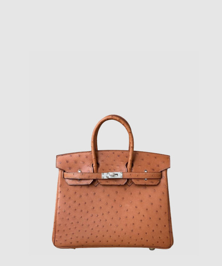 [HERMES-에르메스] 버킨 25 은장 오스트리치 레더