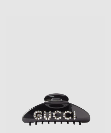[GUCCI-구찌] 헤어 클립 크리스탈 블랙 레진