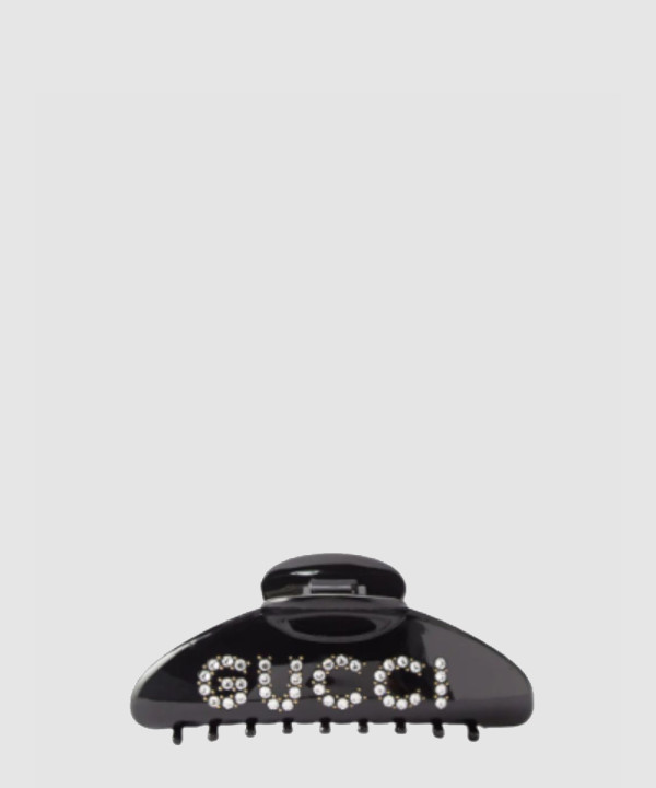 [GUCCI-구찌] 헤어 클립 크리스탈 블랙 레진
