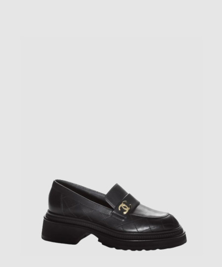 [CHANEL-샤넬] CC 로고 퀼팅 로퍼