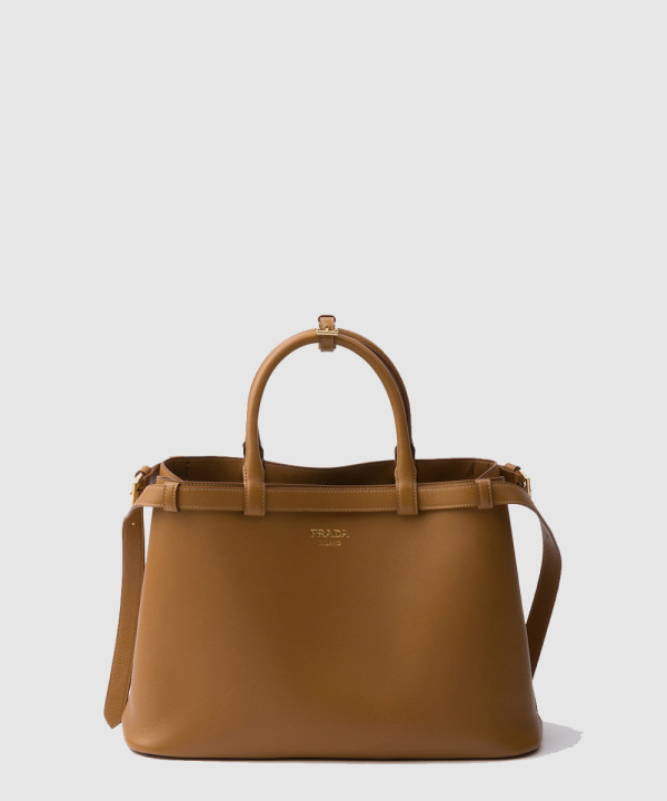 [PRADA-프라다] 버클 미디엄 가죽 핸드백 1BA417