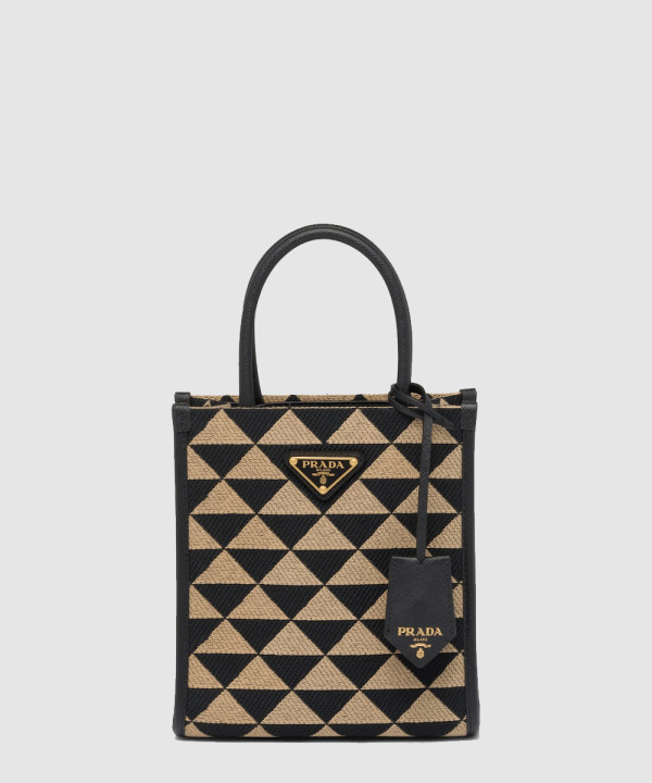 [PRADA-프라다] 심볼 자수 패브릭 미니 백 1BA355