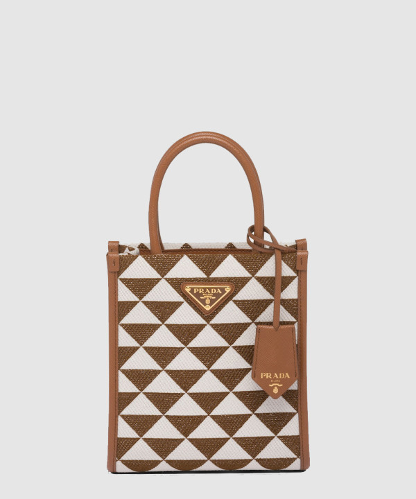 [PRADA-프라다] 심볼 자수 패브릭 미니 백 1BA355