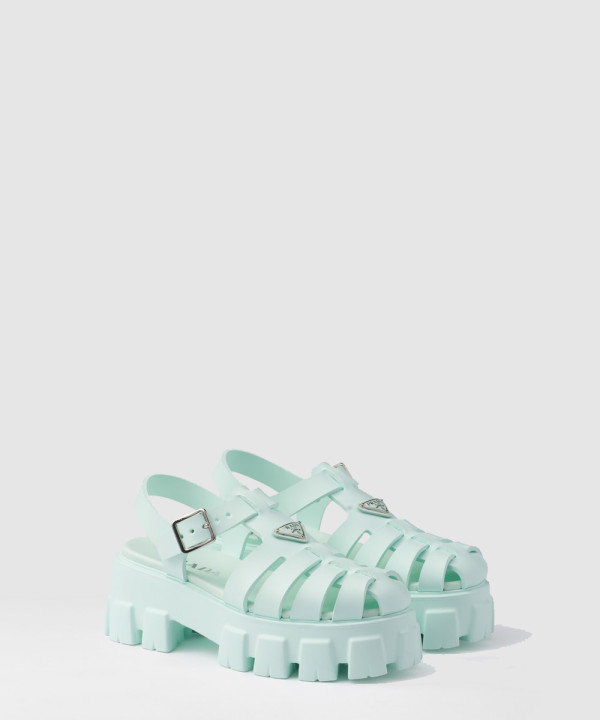 [PRADA-프라다] 러버 모놀리스 샌들 1X853M