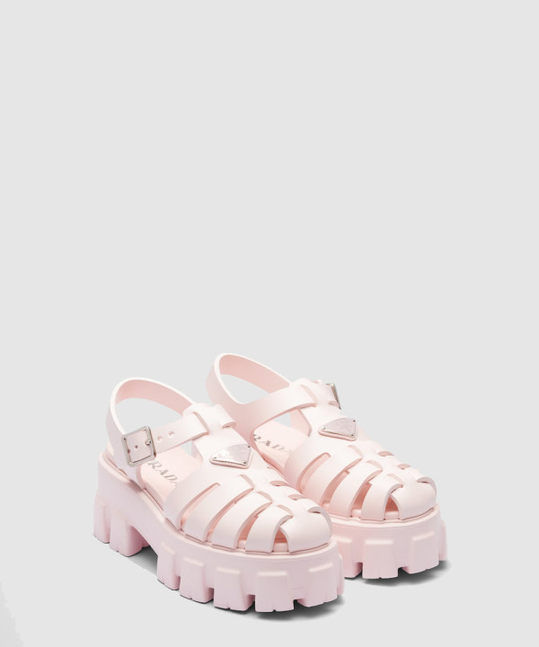 [PRADA-프라다] 러버 모놀리스 샌들 1X853M
