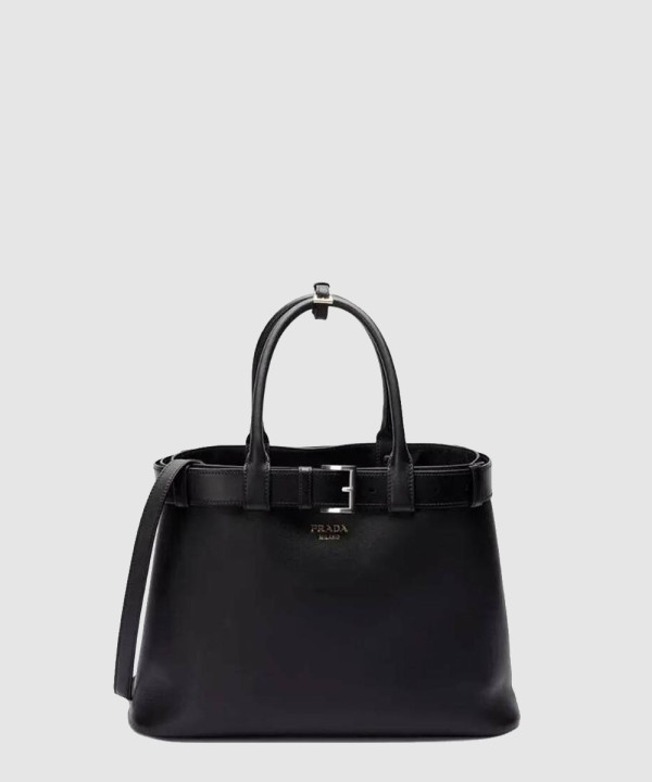[PRADA-프라다] 벨트가 달린 버클 미디엄 가죽 핸드백 1BA434