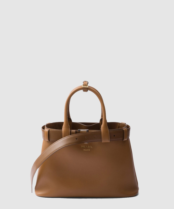 [PRADA-프라다] 벨트가 달린 버클 미디엄 가죽 핸드백 1BA434