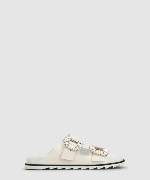 [ROGER VIVIER-로저비비에] 슬라이디 비브 스트라스 버클 슬라이드 RVW45818820BSS