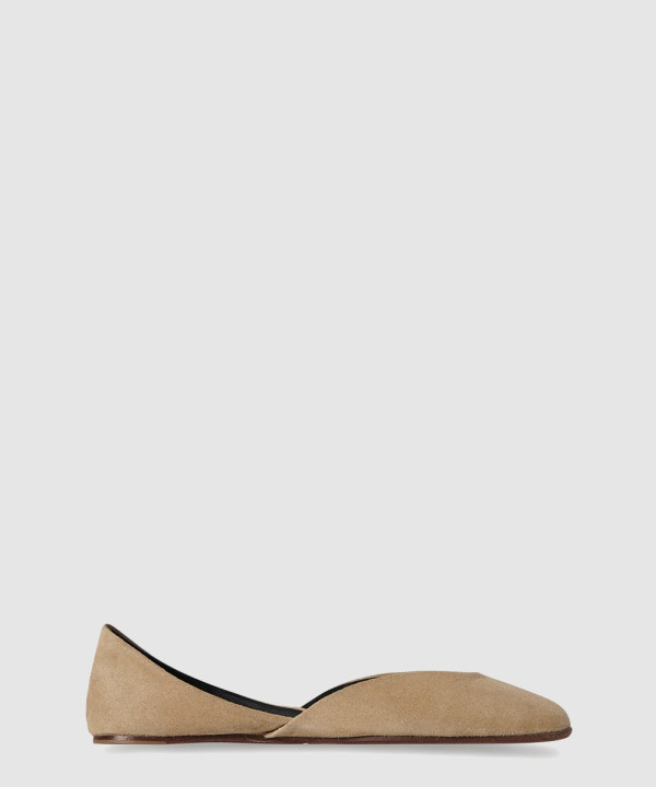 [THE ROW-더로우] Gemma Ballet Slipper 스웨이드 플랫 슈즈 F1518L21BLK
