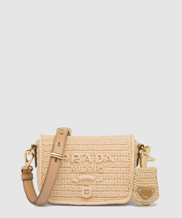 [PRADA-프라다] 플랩이 달린 크로셰와 가죽 숄더백 1BD335