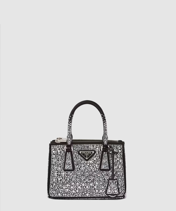 [PRADA-프라다] 크리스털 장식 프라다 갤러리아 새틴 미니백 1BA906
