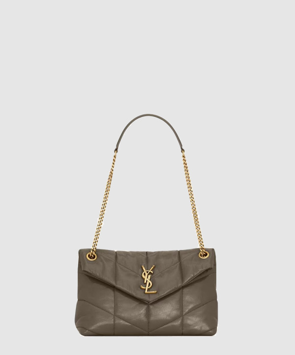 [SAINT LAURENT-생로랑] 퀼트 처리된 크링클드 가죽 소재의 PUFFER 스몰백  577476