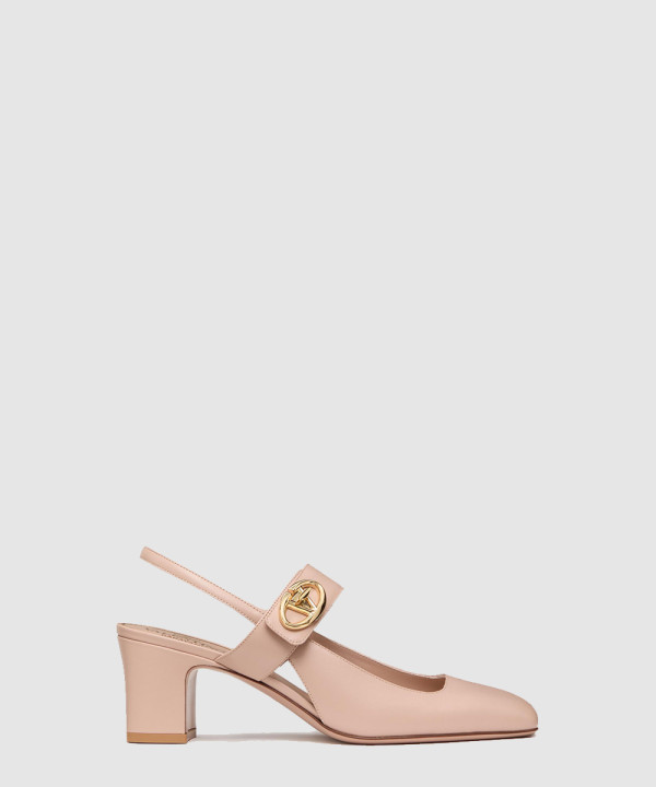 [VALENTINO-발렌티노] 브이로고 락커 메리제인 슬링백 펌프스 60MM 5W2S0JY1EEY