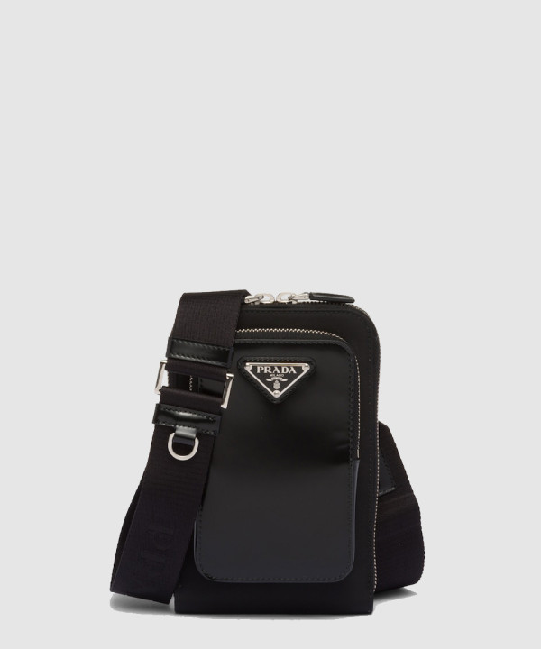 [PRADA-프라다] 리나일론 및 브러쉬드 가죽 스마트폰 케이스 2ZT060