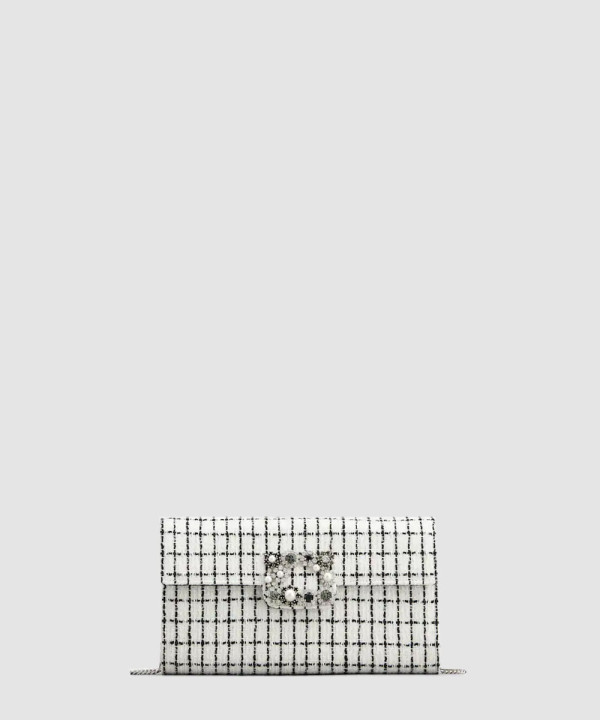 [ROGER VIVIER-로저비비에] 이플로레전스 체크 타탄 클러치 RBWAMFD0206TPD0001