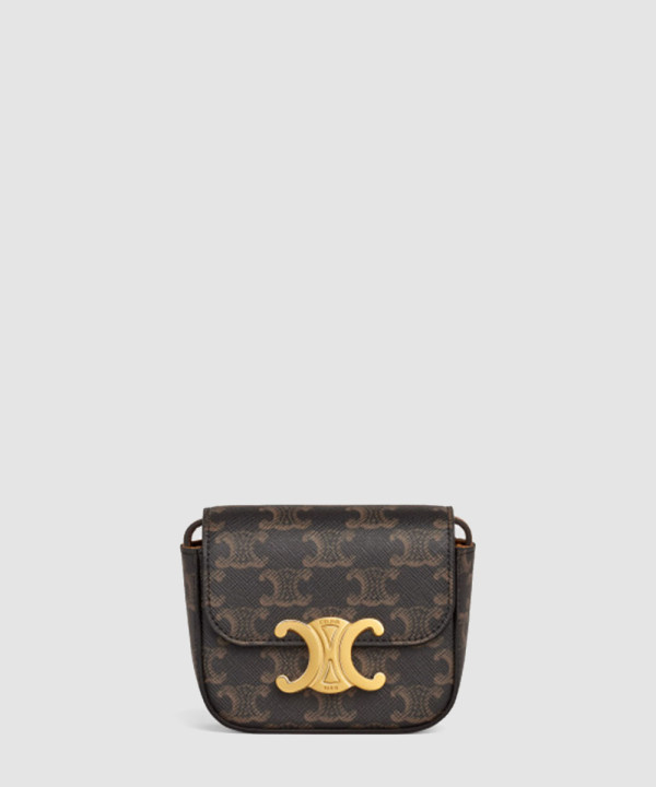 [CELINE-셀린느] 미니 클로드 트리옹프 캔버스 카프스킨 10I512DQB