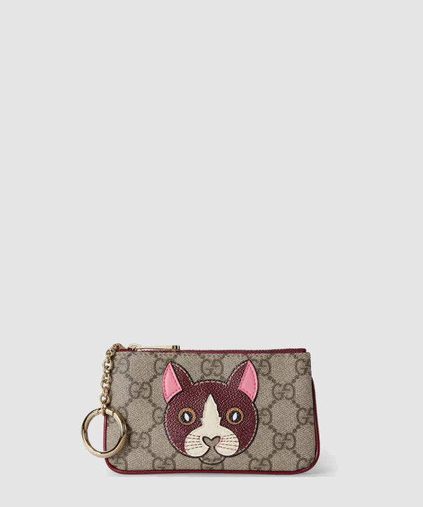 [GUCCI-구찌] 고양이 디테일의 GG 키홀더 818768 