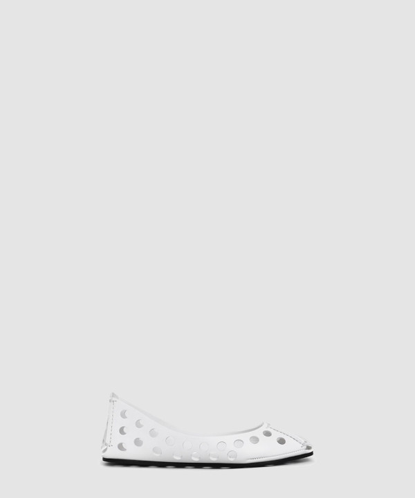 [ALAIA-알라이아] PERFO BALLET 플랫슈즈 AA3A033CK247