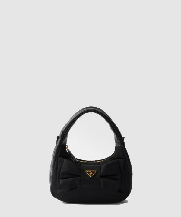 [PRADA-프라다] 리본 장식 리나일론 및 나파 가죽 미니백 1BC241