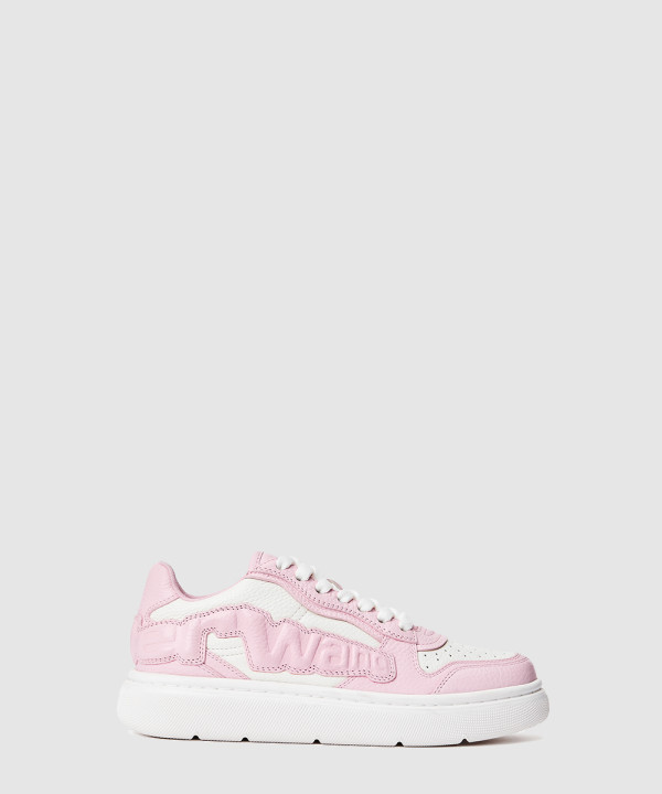 [ALEXANDER-알렉산더왕] 로고 디테일 퍼프 페블 레더 스니커즈 30324S069972