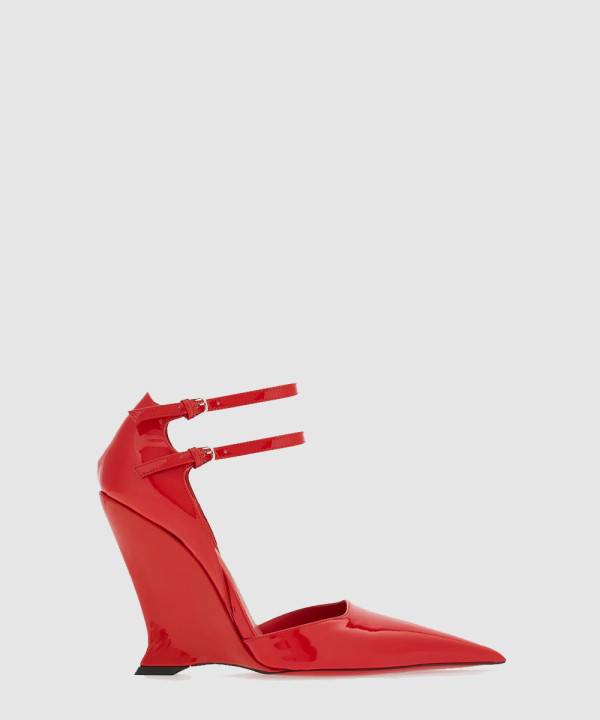 [FERRAGAMO-페라가모] 컨투어드 힐 샌들 01G554