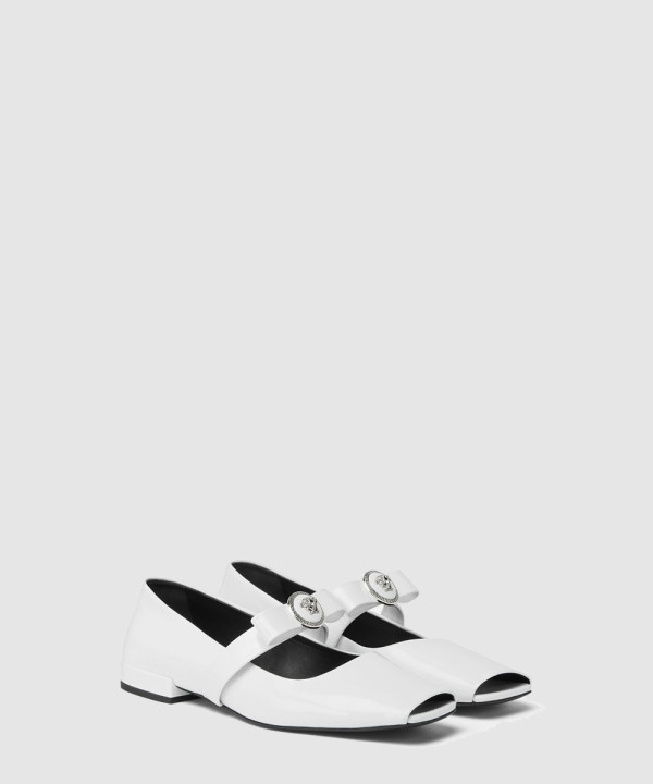 [VERSACE-베르사체] 오픈 페이턴트 발레리나 1014359