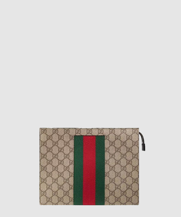 [GUCCI-구찌] GG 수프림 캔버스 웹 파우치 475316