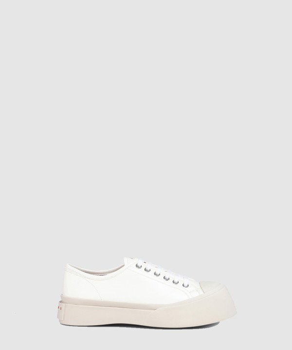 [MARNI-마르니] 화이트 나파 가죽 PABLO 레이스업 스니커즈 SNZW003020P272200W01