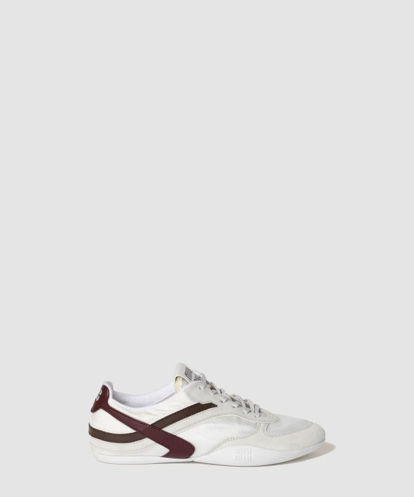 [MIUMIU-미우미우] 김나지움 기능성 소재 및 스웨이드 스니커즈 5E428E