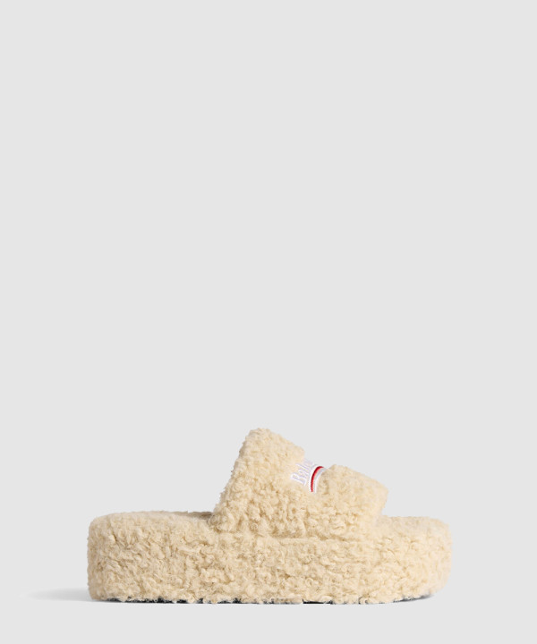 [BALENCIAGA-발렌시아가] 퍼리 플랫폼 샌들 762826