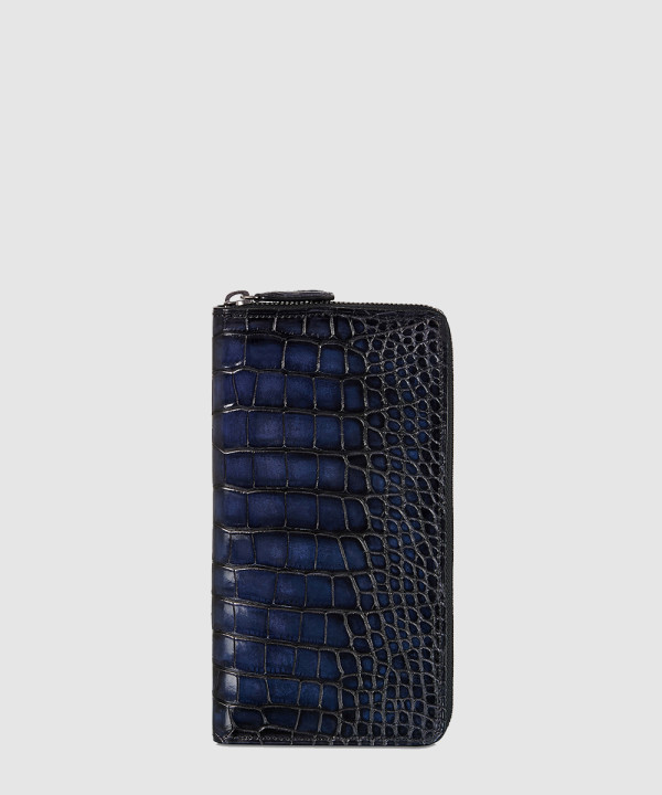 [BERLUTI-벨루티] 이타우바 엘리게이터 레더 지퍼 장지갑 ALLIGATOR-E2