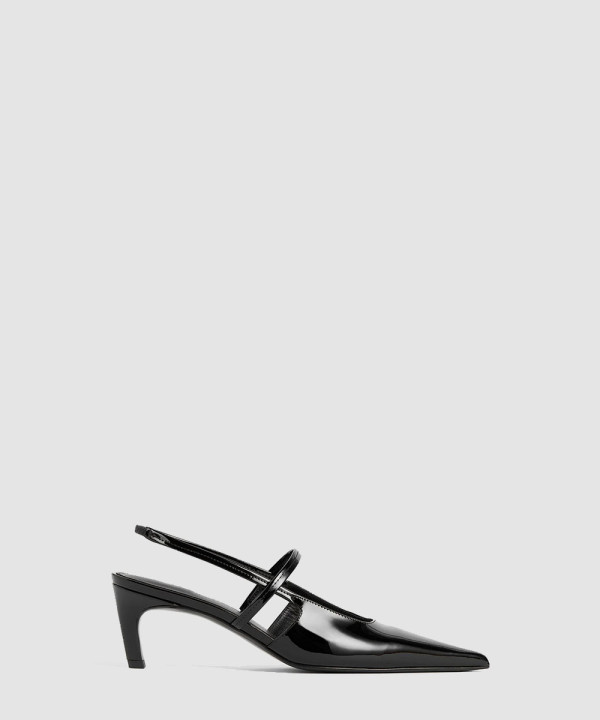 [TOTEME-토템] 더 샤프 슬링백 블랙 251-WAS821-LE0091