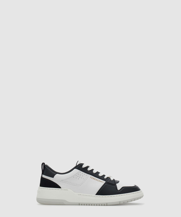 [FERRAGAMO-페라가모] 간치니 아웃라인 로우 컷 스니커즈 022376
