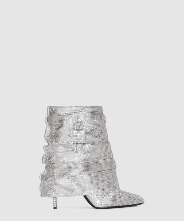 [GIVENCHY-지방시] 샤크락 스틸레토 스트라스 새틴 앵클 부츠 BE604RE2AK