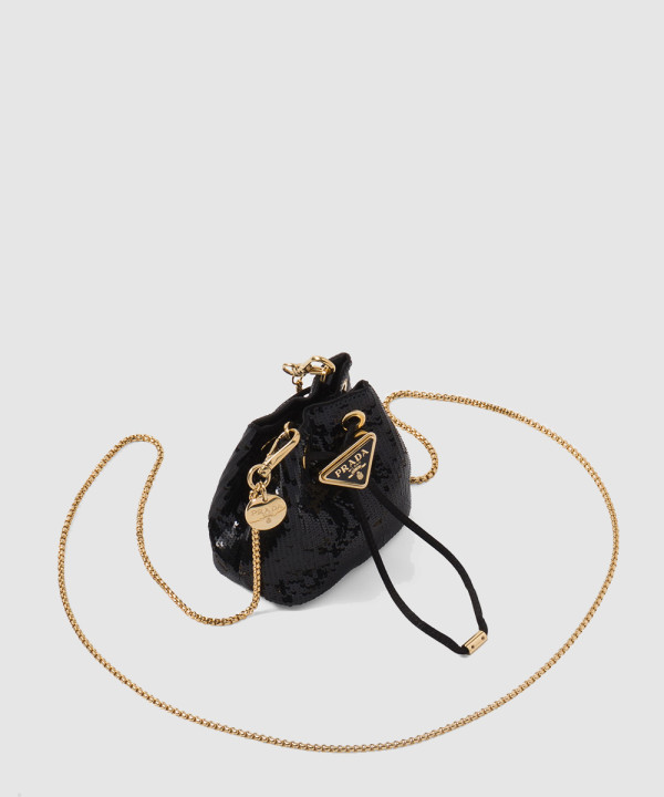 [PRADA-프라다] 시퀸 새틴 미니 파우치 1NR016