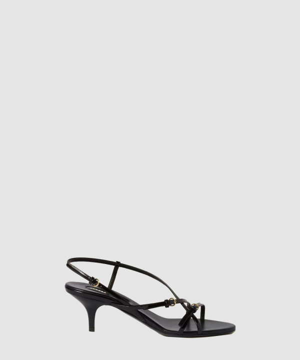 [MIUMIU-미우미우] 에나멜 버클 샌들 5X342E