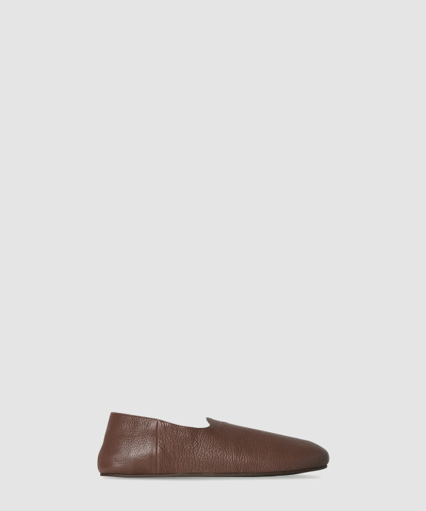 [THE ROW-더로우] Hugh 가죽 슬립온 슈즈 F1592L602LTBR