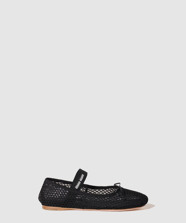 [MIU MIU-미우미우] 메쉬 소재 발레리나 5F345E