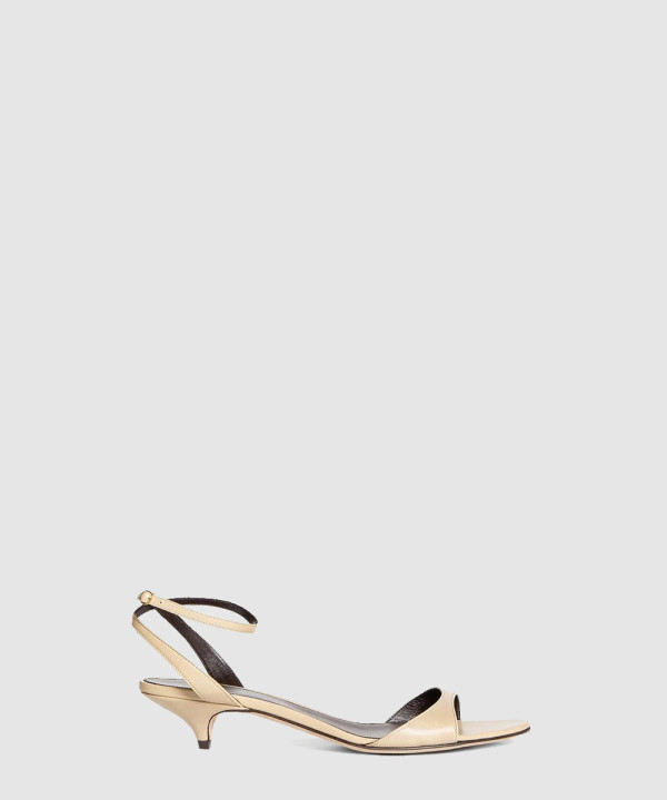 [THE ROW-더로우] Vika 가죽 앵클 스트랩 키튼 힐 F1583SL1IRG