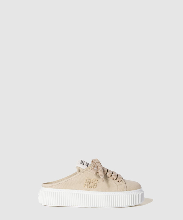 [MIU MIU-미우미우] 데님 스니커즈 뮬 5E390E